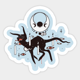 Cute Spooky Black Cat Sticker